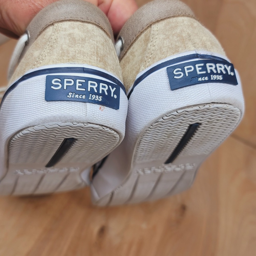 Sperry Topsider Boat Shoes Mens 10.5 M Bahama II White Cap Sneakers STS13106 - Picture 11 of 14